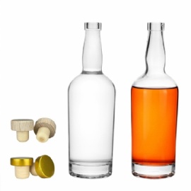 750ml glass bottle for vodka, tequila, gin, whiskey and other alcohol packaging
